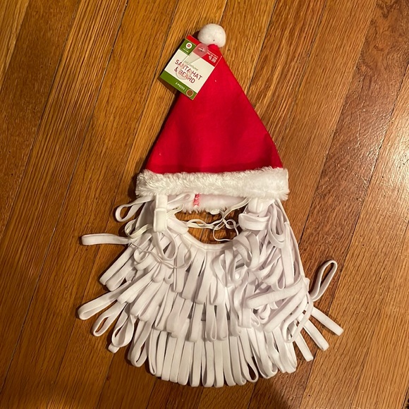 Pet Santa two piece costume hat & beard new - Picture 1 of 2